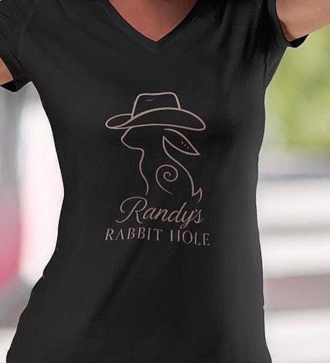 Randys Rabbit Hole Logo | Rose Gold Graphic Tee or Underwear | Spicy