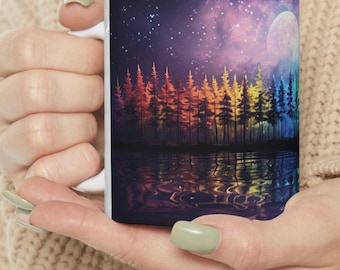 Aurora Borealis Coffee Mug, Galaxy Art Drinkware