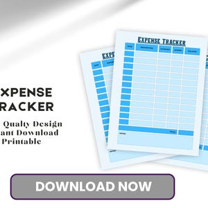Printable Expense Sheet PDF - Daily Balance Tracker, Simple Budget ...