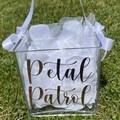 Petal Patrol - Acrylic Flower Girl Basket - Silk Flower Petals