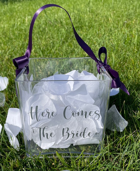 Acrylic flower store girl basket