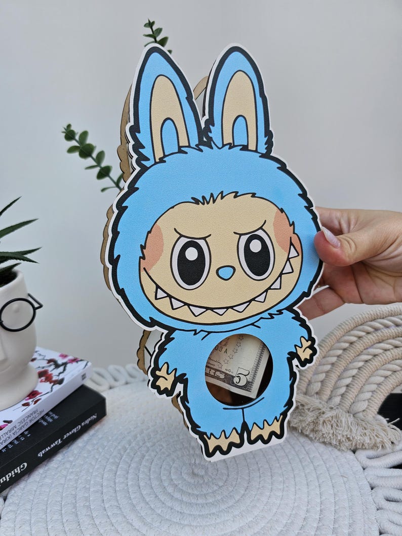 Custom Labubu Box Labubu Custom Box ,labubu Piggy Bank , Labubu Wooden Coin Bank, Kids ...