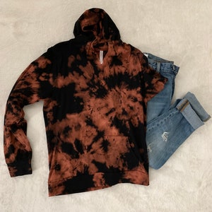 Bleached Tie Dye Hoodie, Hoodie for men, women’s hoodie, unisex hoodie, Vintage Hoodies, Black Hoodie Tie Dye, Comfortable Hoodies