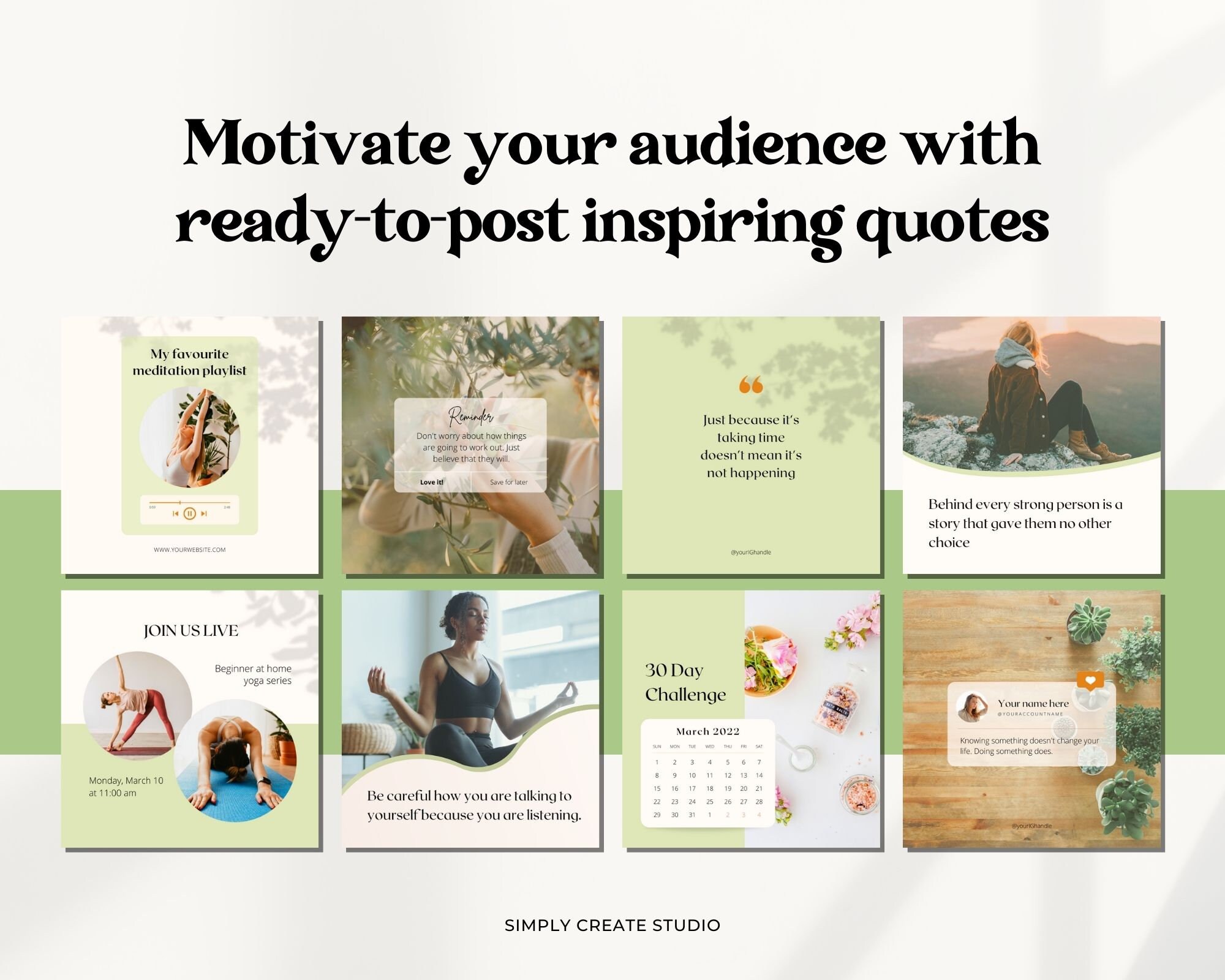 Health and Wellness Instagram Templates, Social Media Post, Nutrition ...