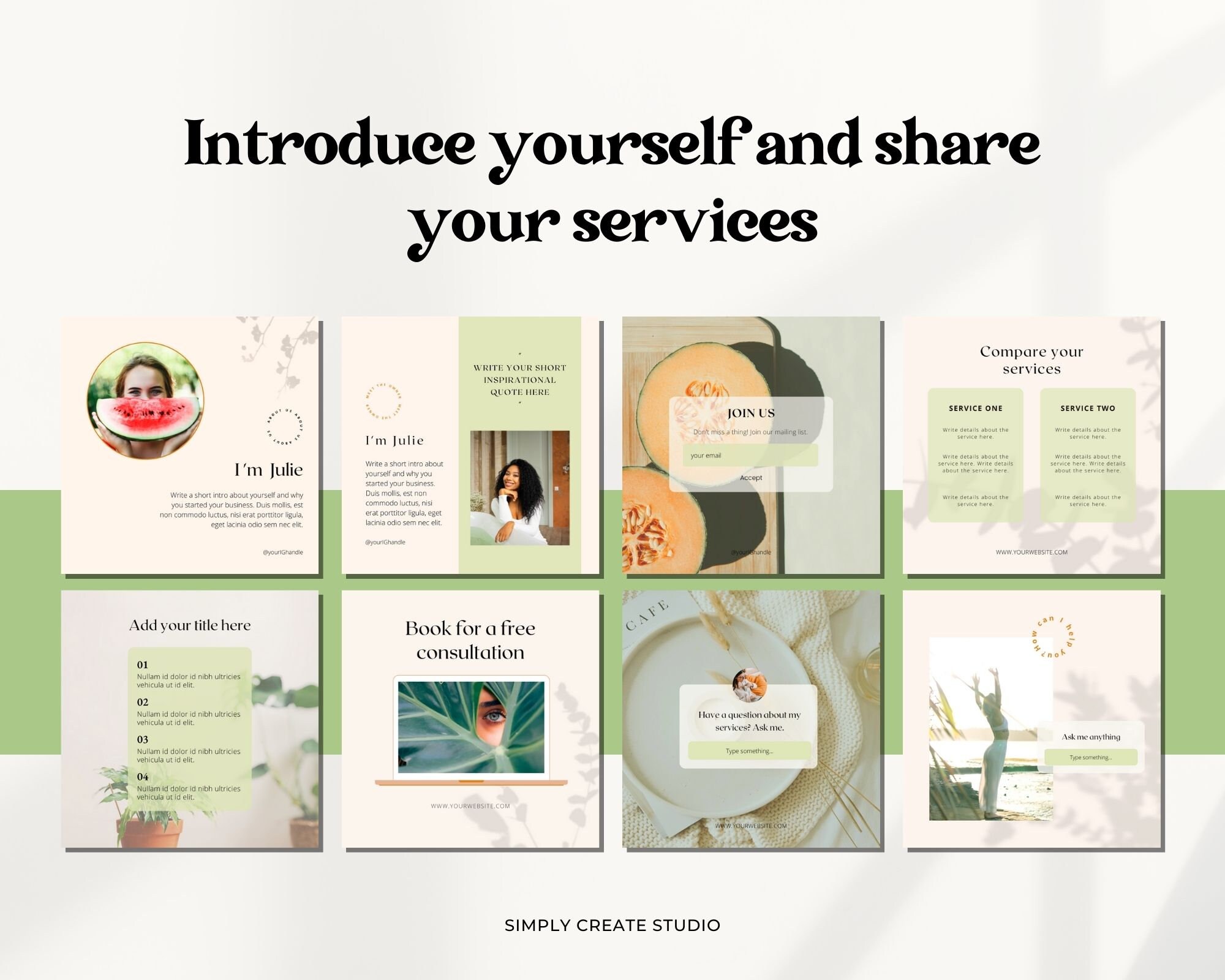 Health and Wellness Instagram Templates, Social Media Post, Nutrition ...
