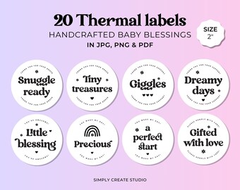 Labels for Small Business Owners, Packaging sticker Design, Mail shipping Thermal Labels, handmade baby items