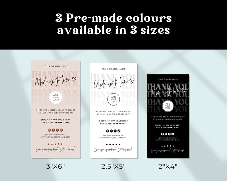 Editable Label Template for Small Businesses, Custom Packaging