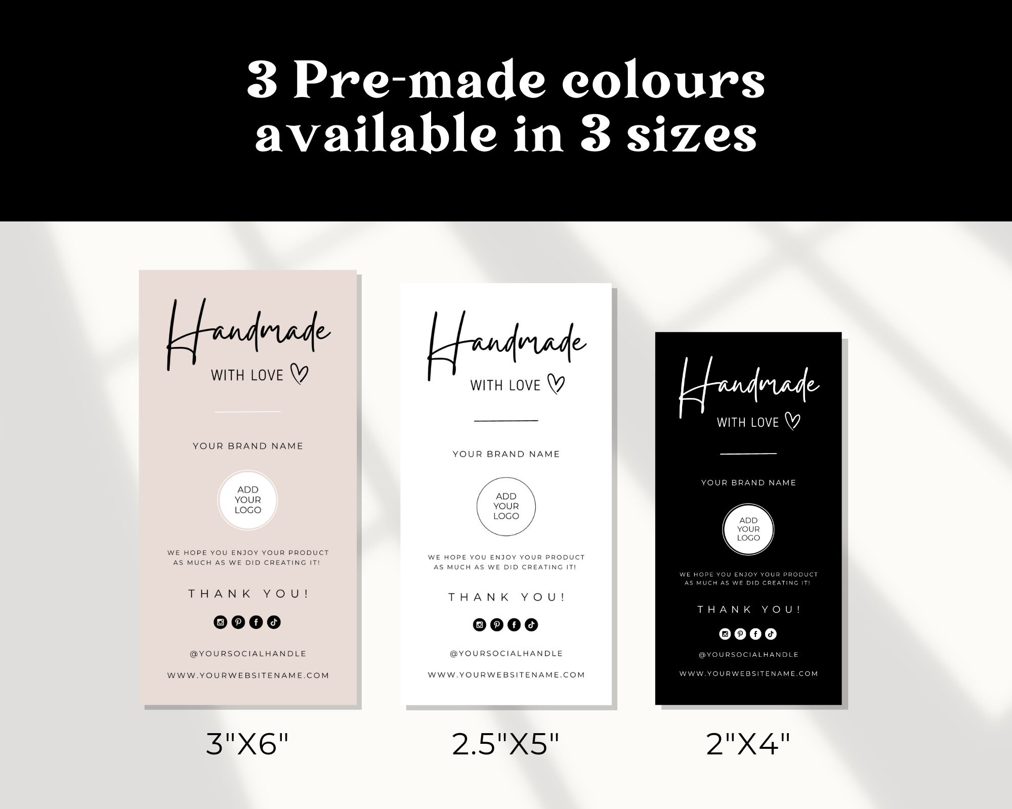 Editable Label Template Custom Packaging Box Seal Printable - Etsy