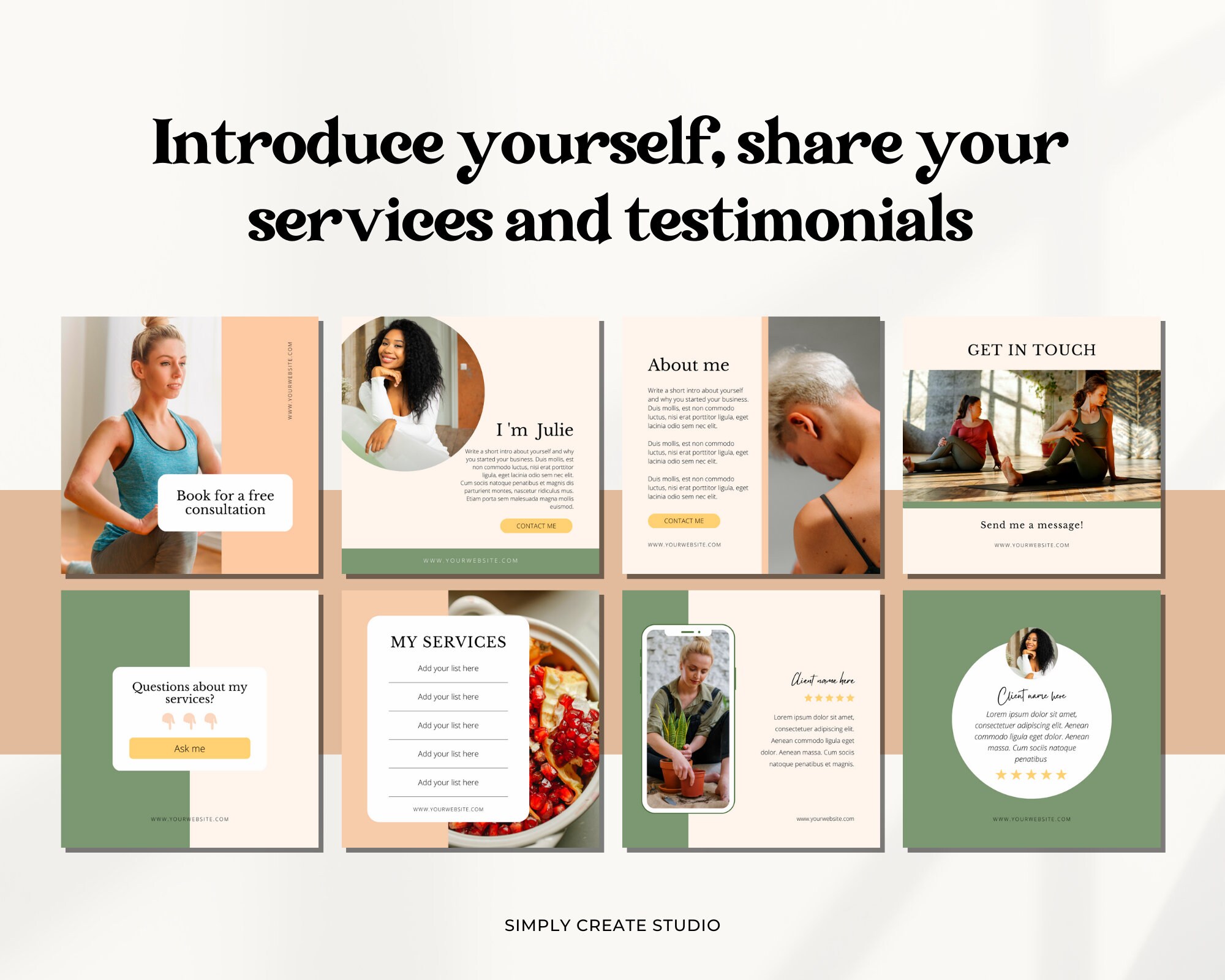 Health and Wellness Instagram Templates, Social Media Post, Nutrition ...