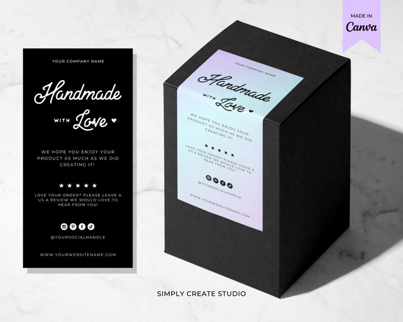 Editable Label Template, Custom Packaging, Box Seal, Printable Parcel ...