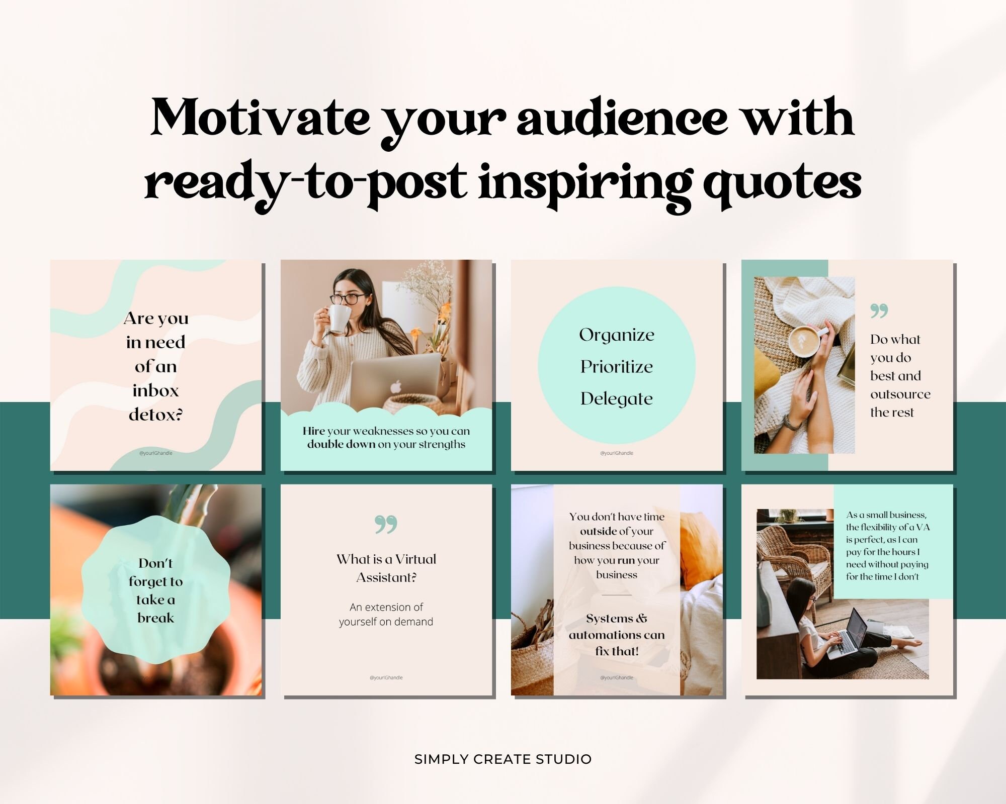 VA Instagram Post. Canva Template for Virtual Assistants. Virtual ...