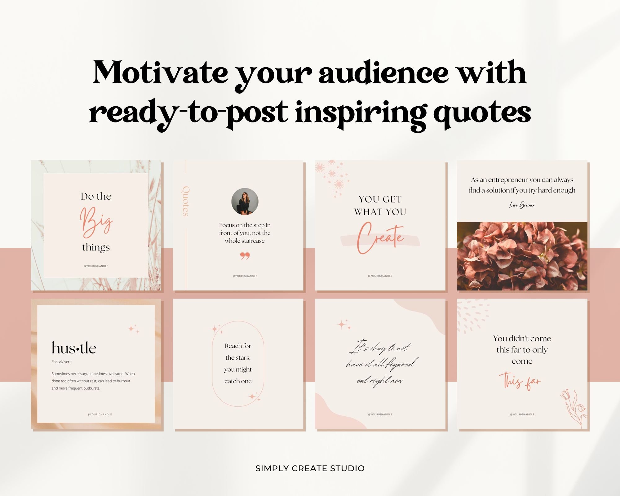 Coaching Instagram Posts, Canva Template, Life Coach Instagram Template ...
