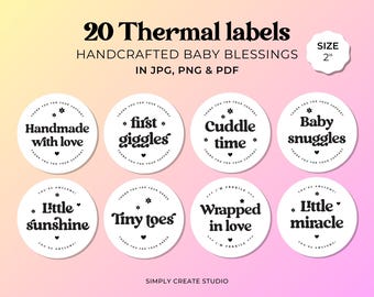 Labels for handmade baby clothes, Packaging sticker Design, Mail shipping Thermal Labels, sticker for business owner
