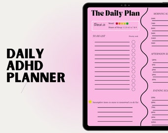 Adhd Daily Planner Therapist Design Etsy