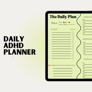 ADHD Daily Printable Planner (Therapist Design)