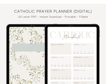 Catholic Prayer Planner: Rosary & Novena Tracker (Digital Download)
