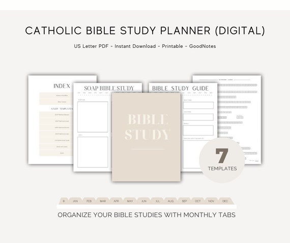 Catholic Bible Study Planner: SOAP & WRAP Method (Digital Download)