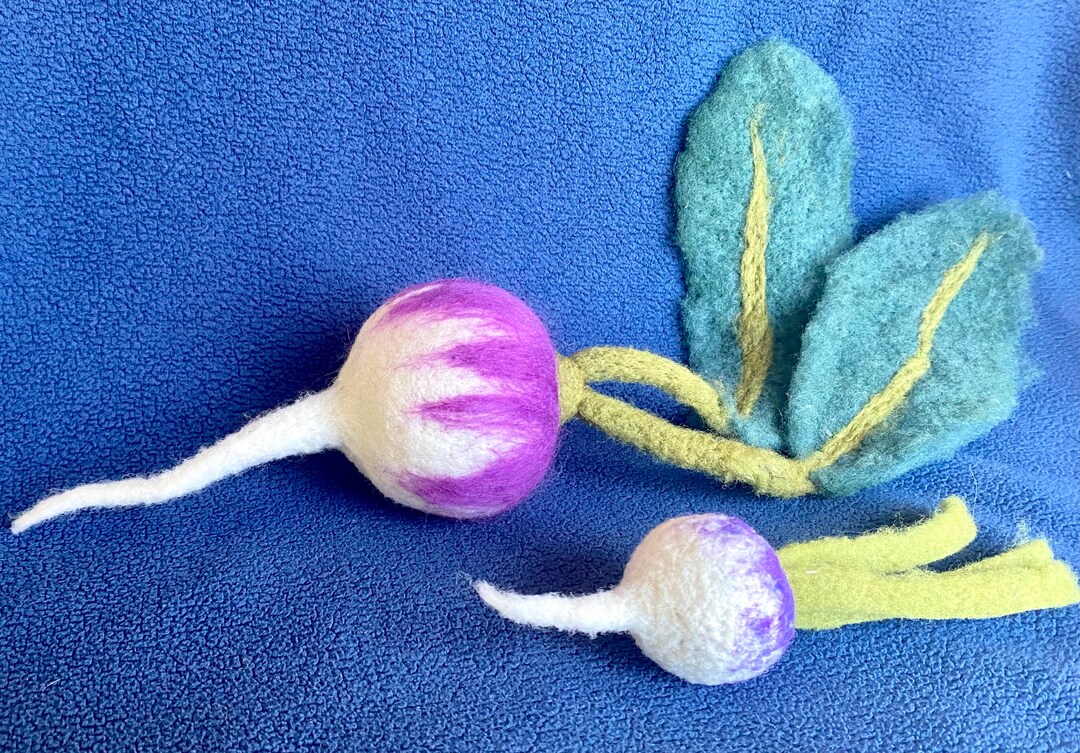 Mama and Baby Turnips. Needlefelted 100 Solid Wool. for Play Etsy