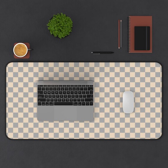 Luxury Print Desk Mat Beige Gray Laptop Mat for Desk Unique Etsy