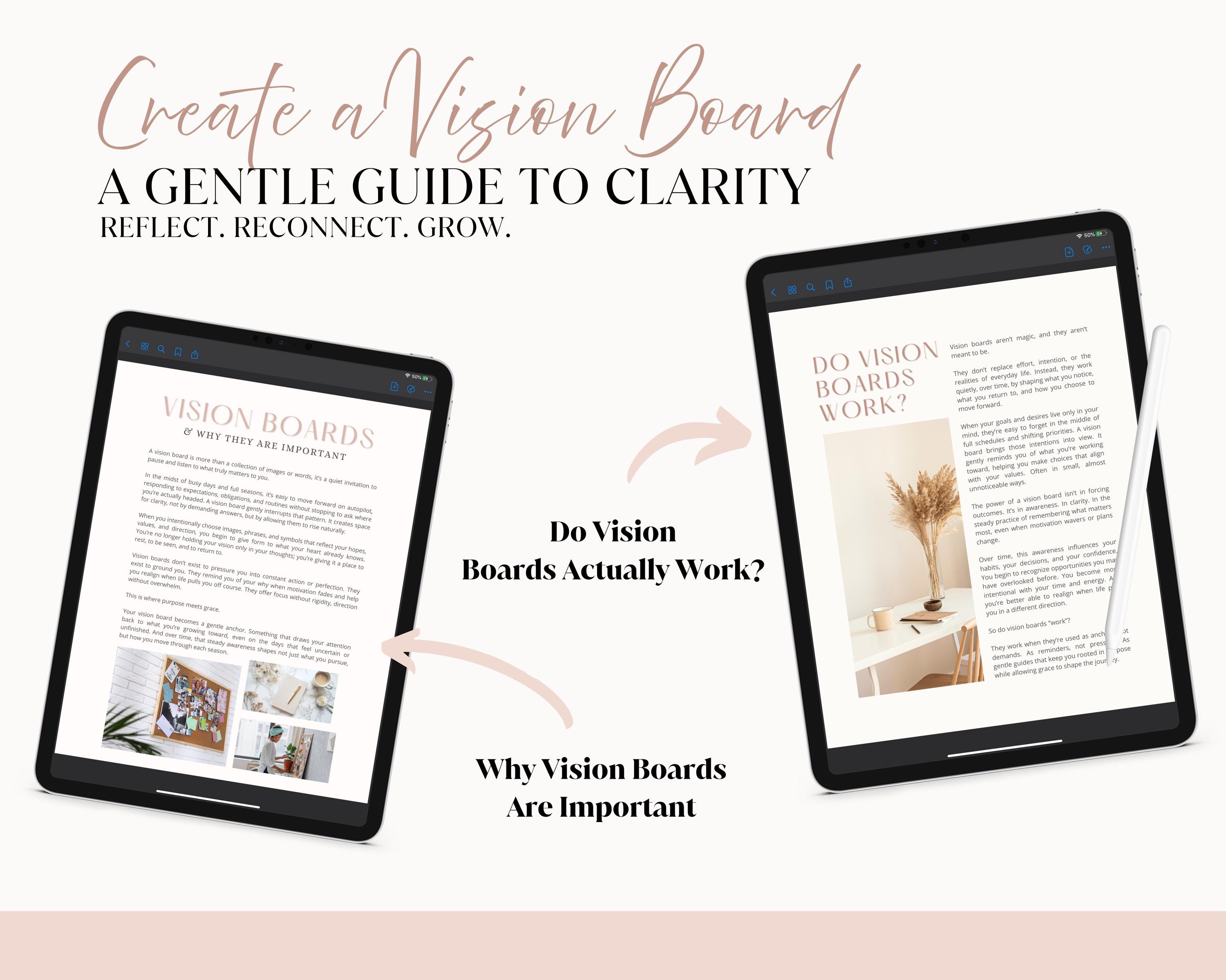 Vision Board Workbook for Women | Gentle Goal Planning (PDF Download ...