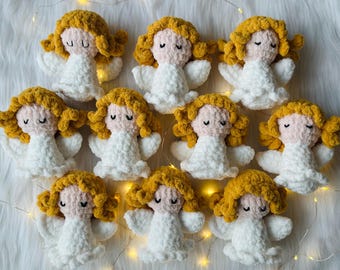 Handmade Crochet Angel Plushie, Soft Angel Doll Gift