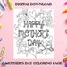 Happy Mothers Day Coloring Page Template Printable, Digital Download ...
