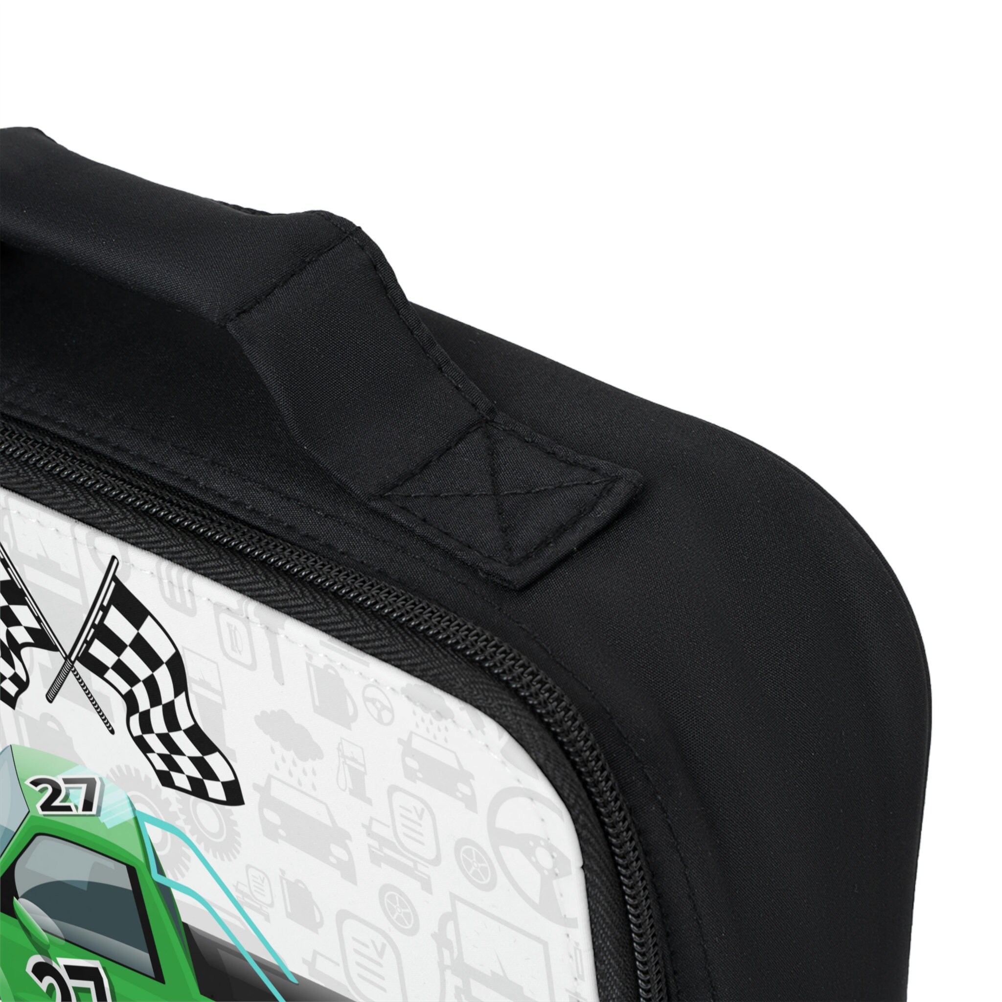 Personalized Race Car Lunch Box, Custom Name Race Car Lunch Box, Race