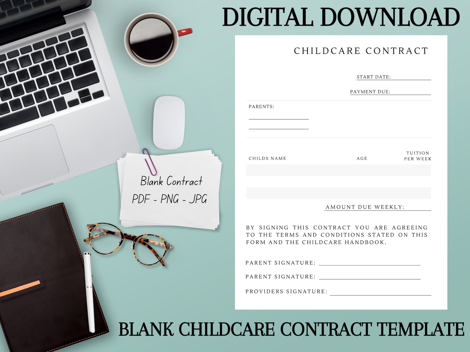 Blank Childcare Contract Template Printable For Childcare Program Or blank-childcare-contract-template-printable-for-childcare-program-or