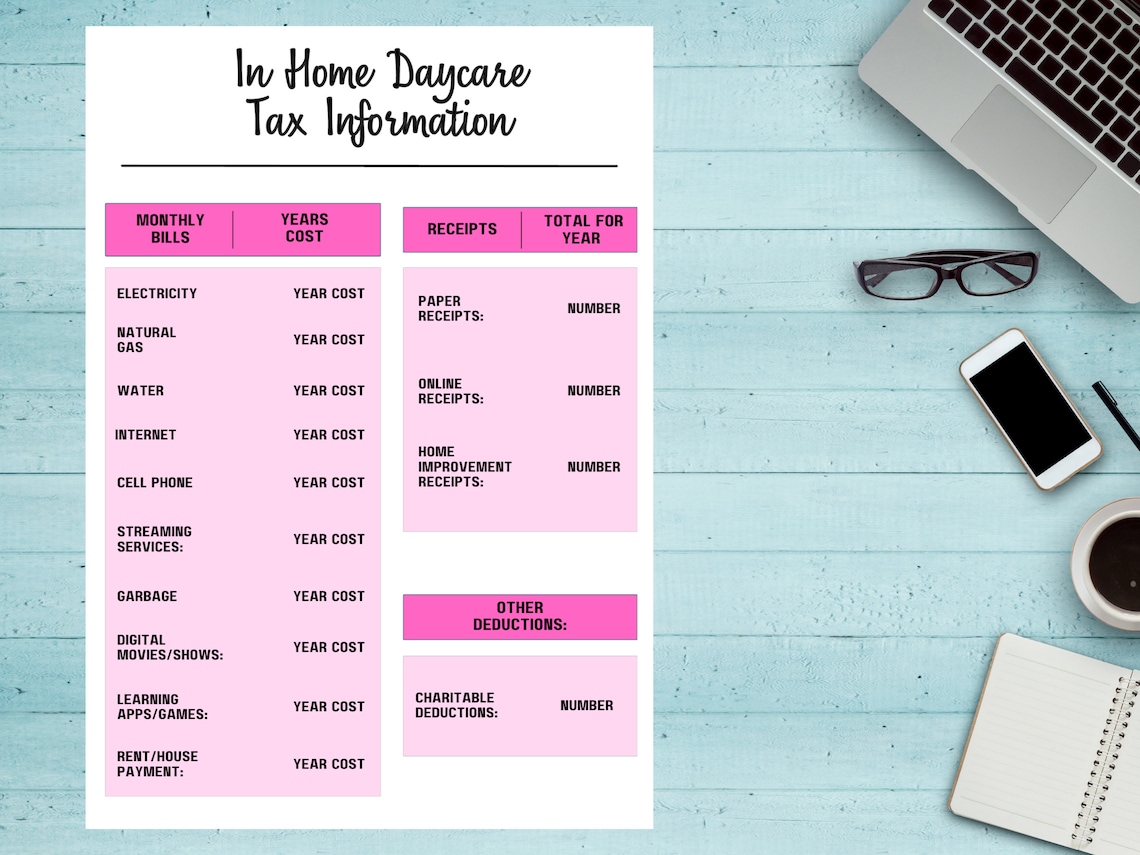 Image 5 for Home Daycare Tax Worksheet