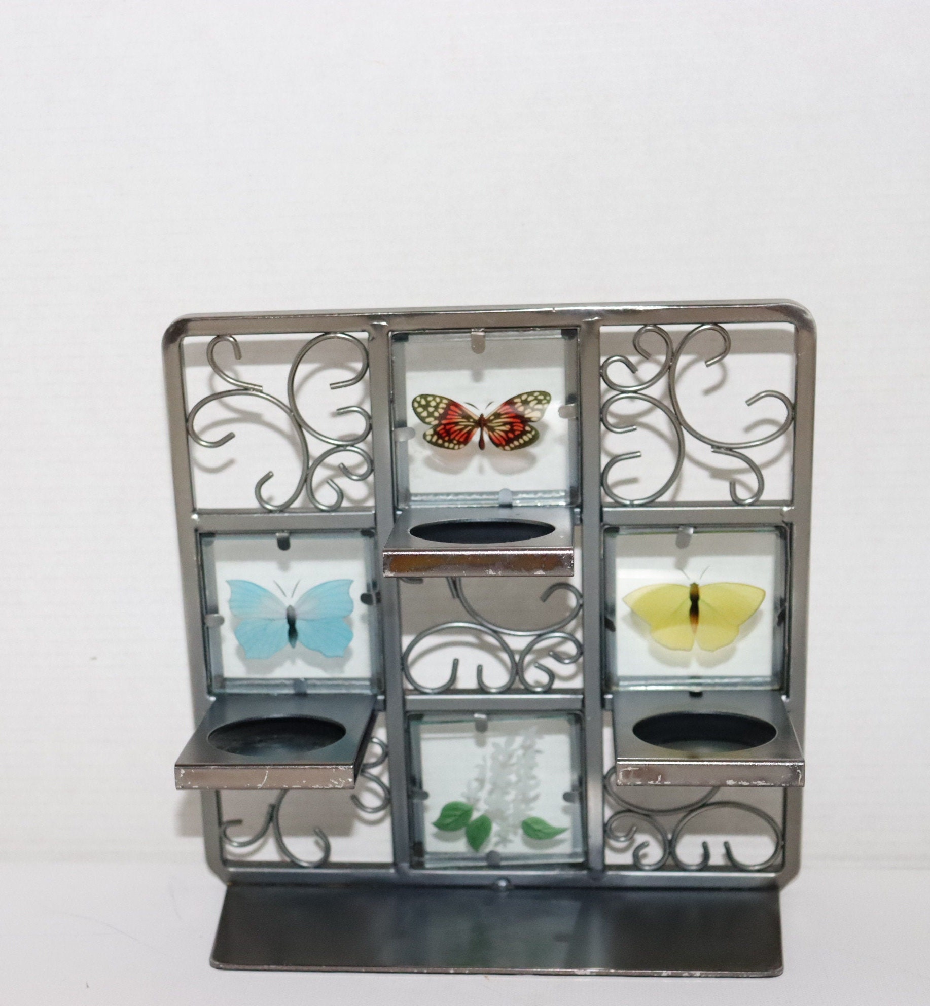 Partylite Metal Butterfly 3 Tealight Tier Candle Holder Home Etsy