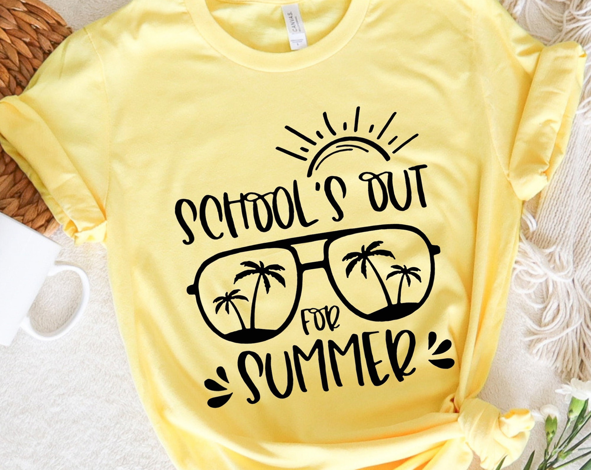 Discover Schools Out For Summer Palm Angl Teacher Last Day Of School Shirt