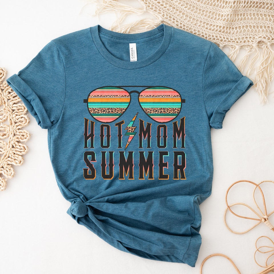 Discover Hot Mom Summer Tee,2022 Hot Summer Shirt