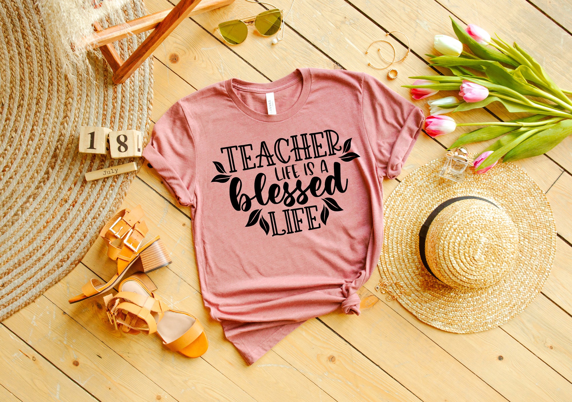 Teacher Life Is A Blessed Life Teacher T-shirt