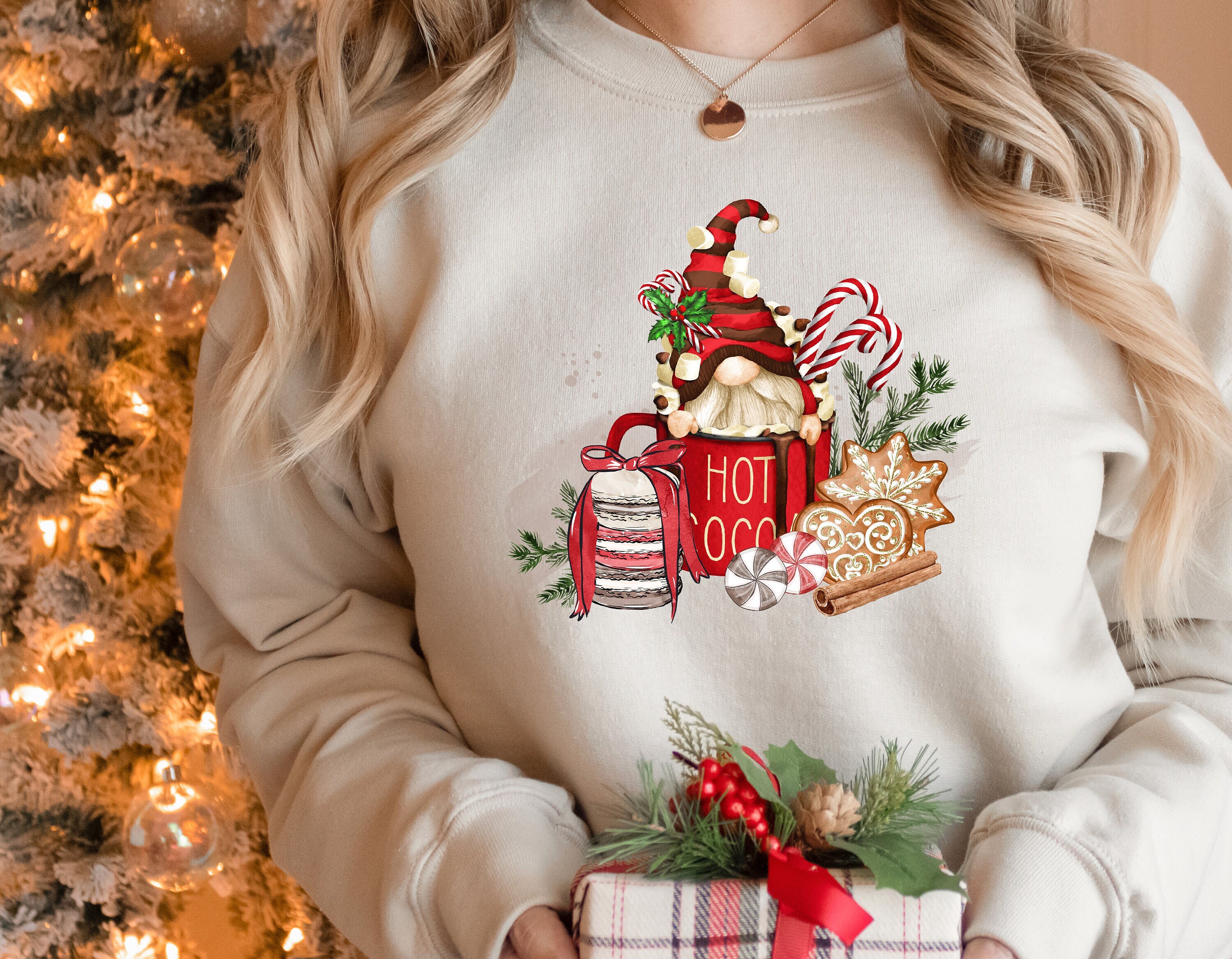 Gnomes Christmas Sweatshirt Women