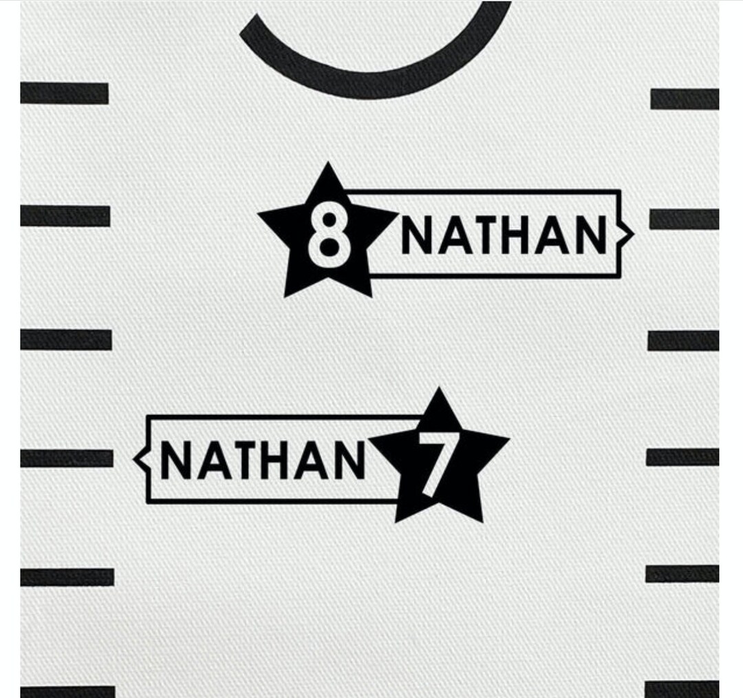 STAR Height Markers for Wall Growth Charts Growth Rulers Measuring Mark ...