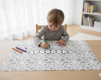 Oversized Coloring Poster | Kids Halloween Activity | Homeschool | Kids Craft
