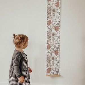 LIMITED EDITION Wild One Canvas Height Chart | girls nursery room decor | family height chart | wood height chart