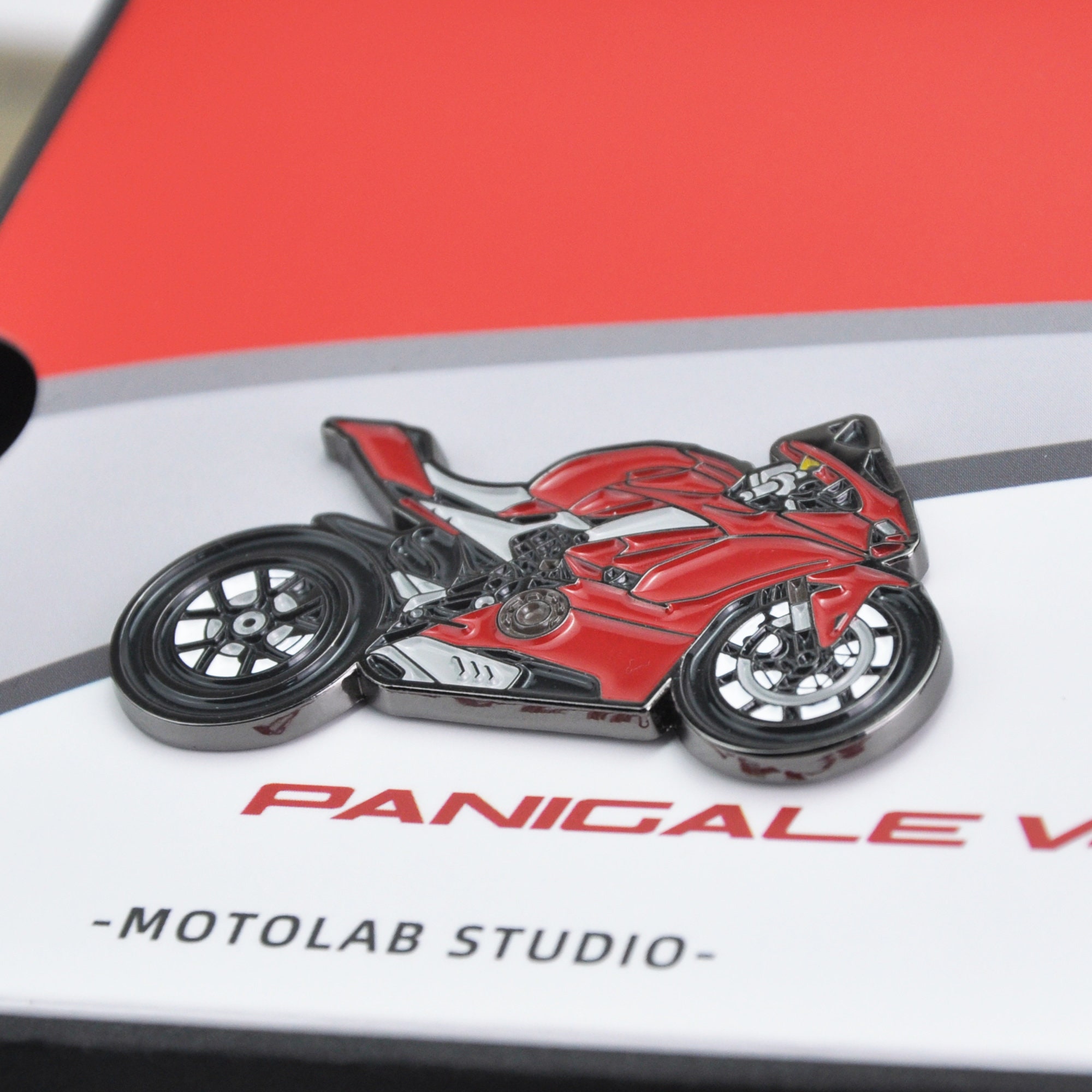 Ducati Panigale V4 Racing Bike Pin Badge Motorcycle Gift for Him Bikers ...