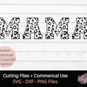 Leopard Mama Svg, mama svg files for Cricut, mom life svg, mama cut file, mama dxf file, mama cheetah svg, mom svg, digital download
