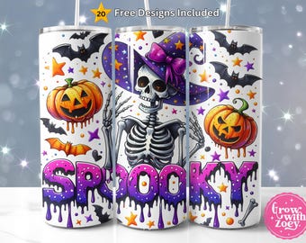 Opakowanie na kubek na Halloween, kubek na upiorny sezon o pojemności 20 uncji z nadrukiem sublimacyjnym, opakowanie na kubek w kształcie dyni, kubek retro na Halloween w formacie PNG, pobieranie cyfrowe