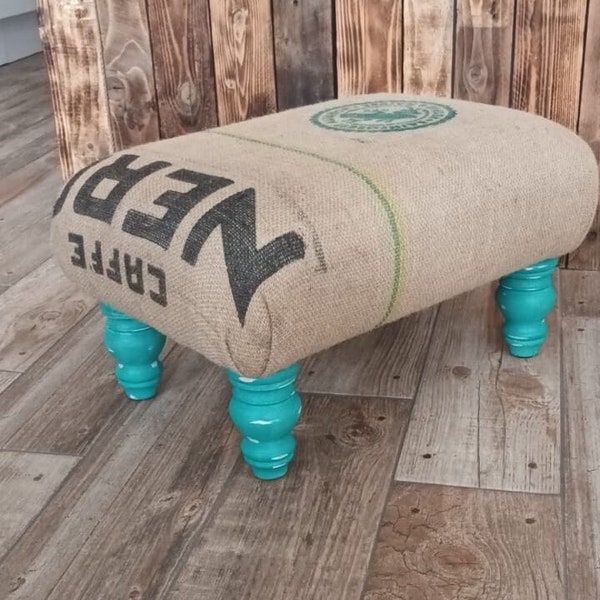 Coffee sack footstool