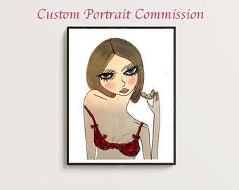 Ritratto originale disegnato a mano su commissione