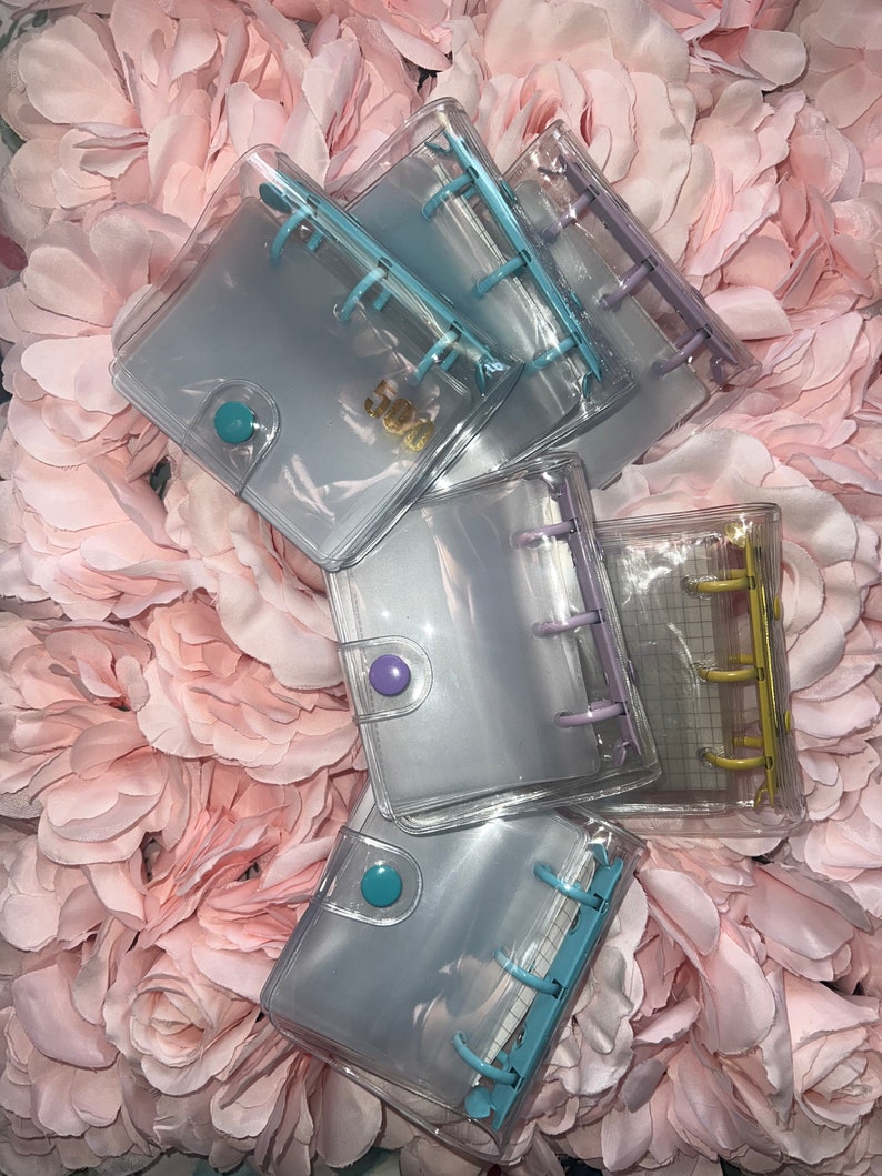 A8 Mini Binder Random Colored Rings A8 Wallet Cash Etsy