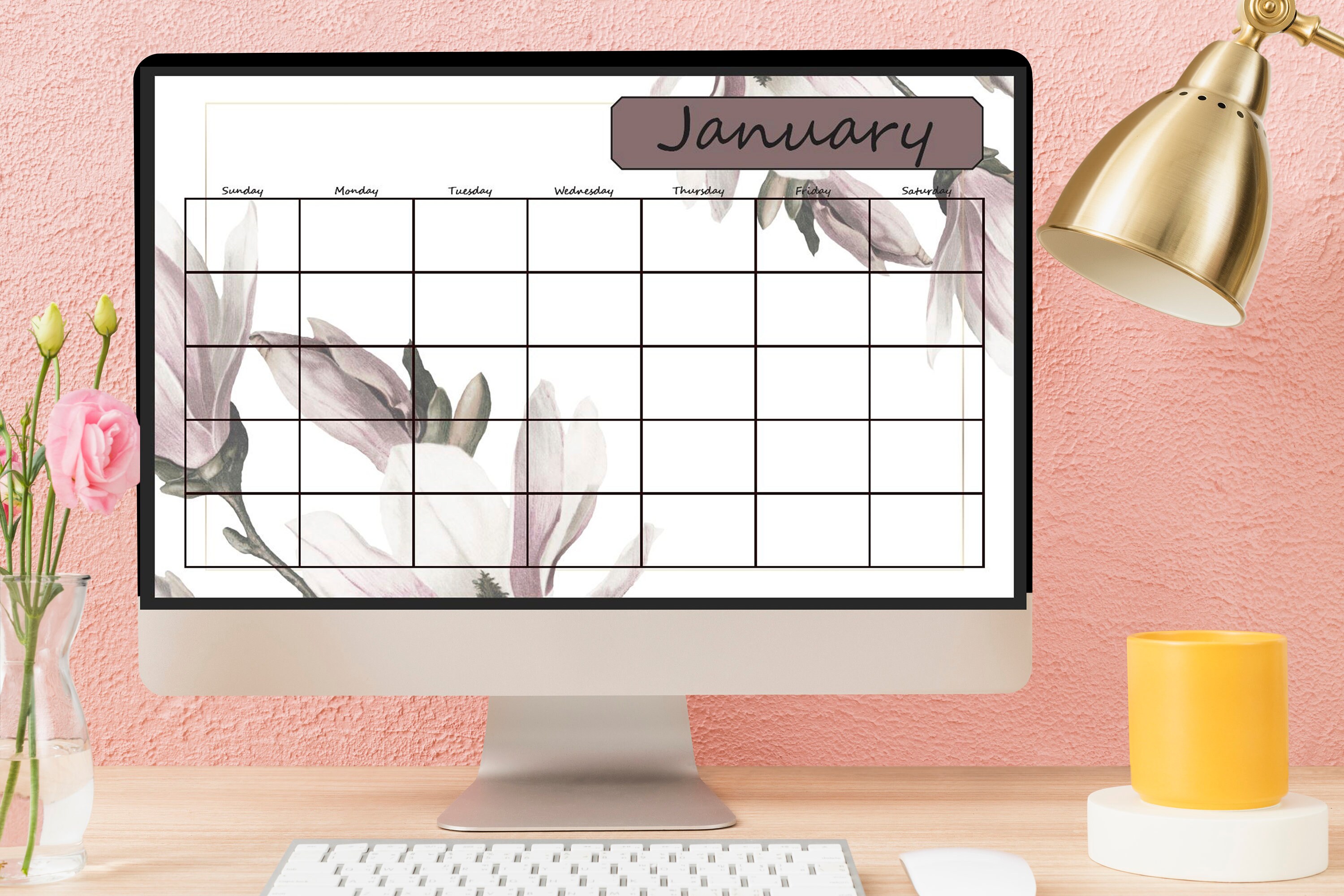 Printable Calendar Blank 12 Month 8.5 X 14 Legal Elegant colorful ...