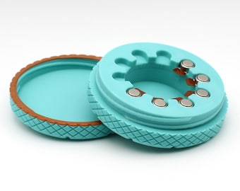 Slim Magnetic #312 Hearing Aid Battery Case – Pocket-Friendly Storage with Custom Colors