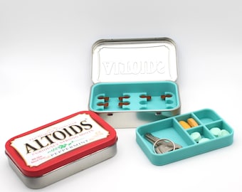 Hearing Aid Battery Holder for #312 Batteries | Altoid Tin Insert | Portable Secure Storage