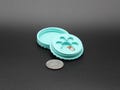 Mini Magnetic Hearing Aid Battery Case: Compact #312 Battery Storage in Custom Colors