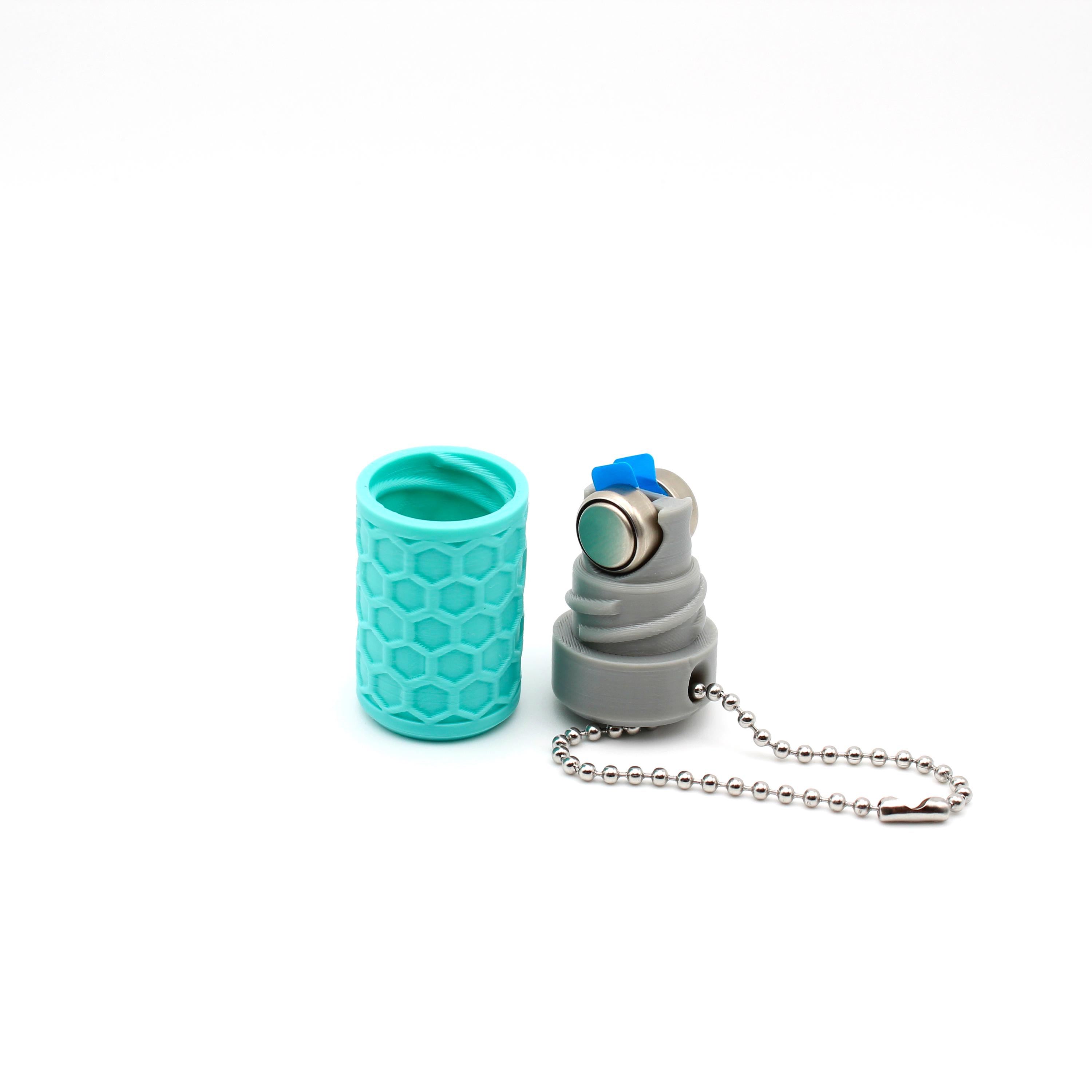 Magnetic Hearing Aid Battery Keychain: Custom Color Carrier for Size ...