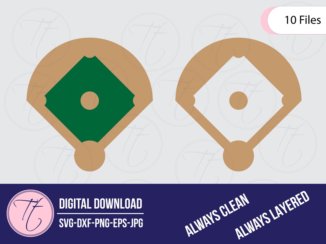 Baseball Diamond SVG, SVG for Cricut, SVG for Silhouette, Layered Svg