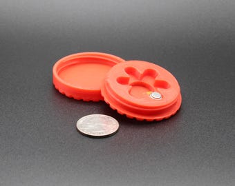 Mini Magnetic Hearing Aid Battery Case: Compact #13 Battery Storage in Custom Colors